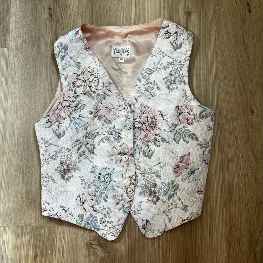 Floral Tapestry Vest